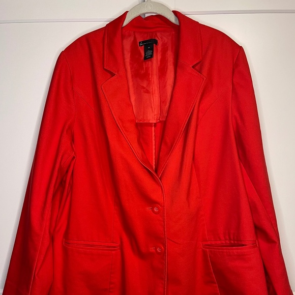 Lane Bryant Red Ponte Blazer - Picture 1 of 5